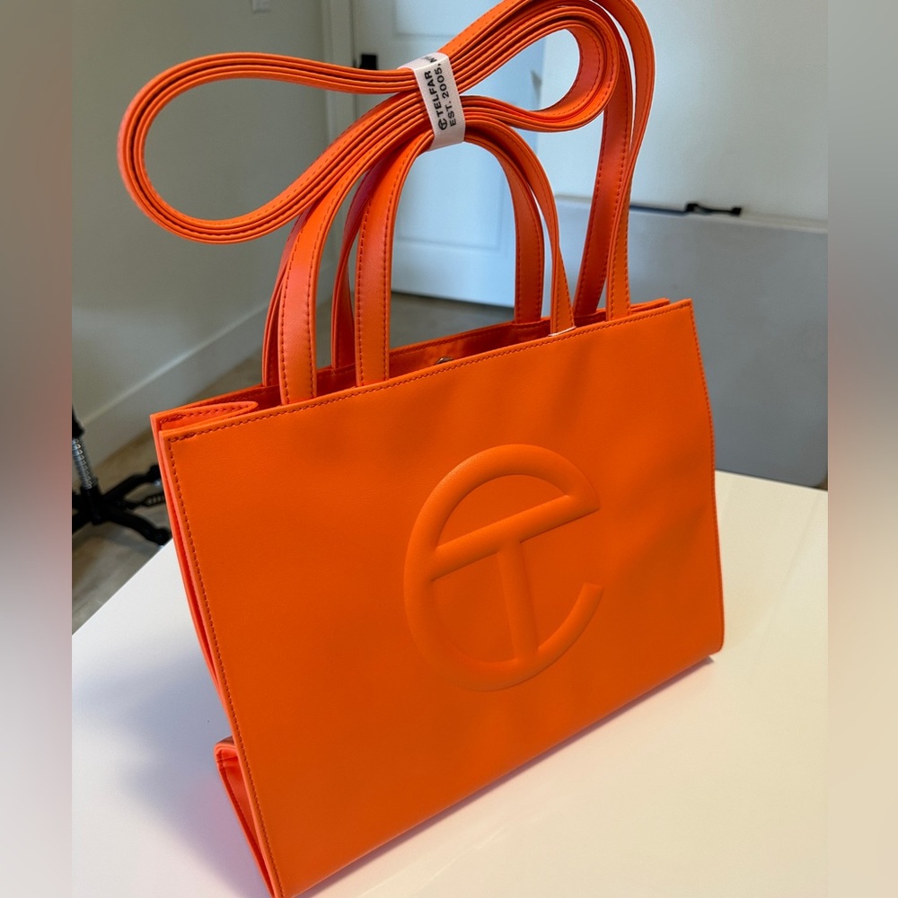 NEW Telfar Medium Tote Bag - Orange Shopping Bag